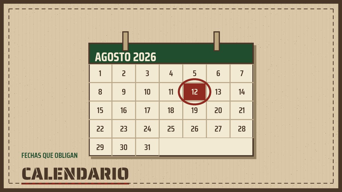 Calendario de agosto de 2026 con el día 12 marcado en rojo, ilustración del artículo sobre las fechas del PPWR